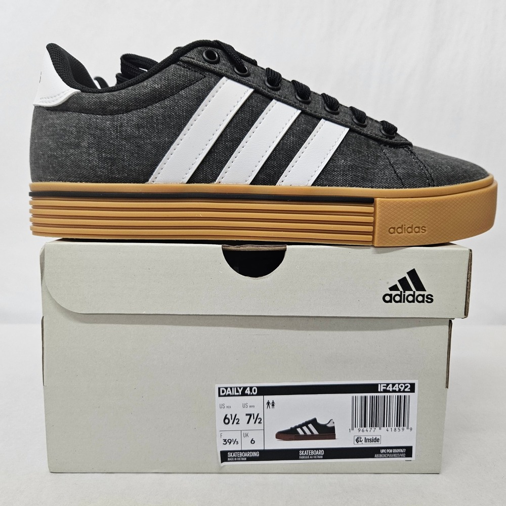 Adidas Daily 4.0 Skateboarding Shoes IF4492 Gray White‎ Gum Women's Size 7.5 - Picture 3 of 11